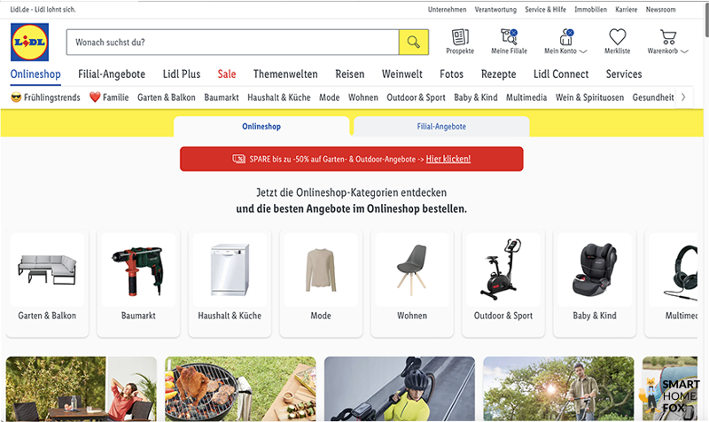 Lidl Onlineshop mit mobilen Klimaanlagen